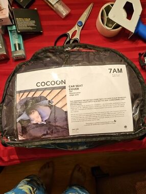 7AM Cocoon Infant Car Seat Cover - Black